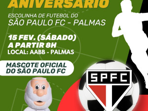 ESCOLA OFICIAL DO SPFC NA AABB PALMAS COMEMORA 5 ANOS