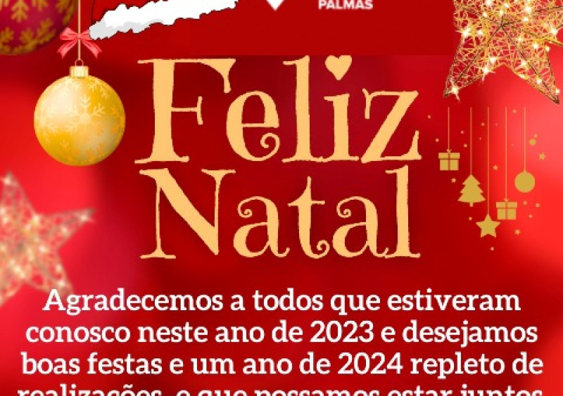FELIZ NATAL! SÃO OS VOTOS DA ESCOLA DO SPFC PALMAS